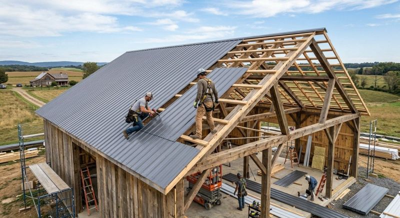 Barn Roof Installation